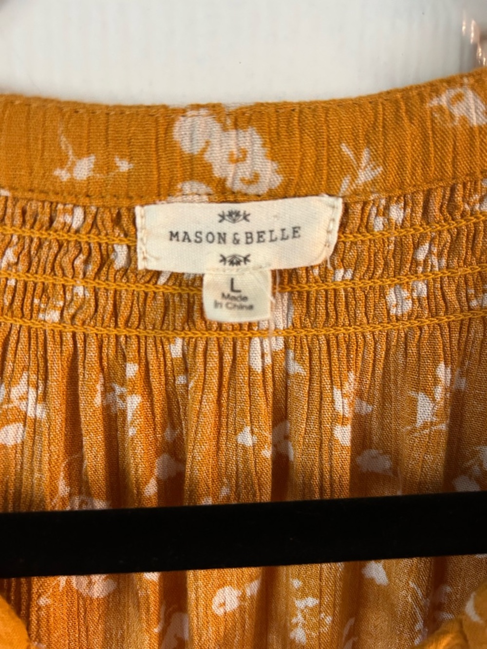 Mason & Belle Mustard Floral Blouse